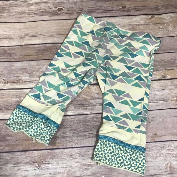 naartjie Girls Pedal Pushers Sz 3 Butterfly Oasis Zag Zest Braid Trimmed Yellow - Picture 6 of 6